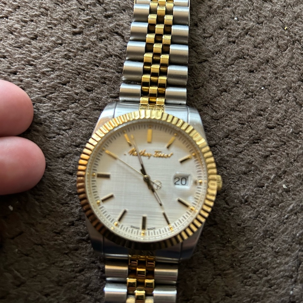 Mathey Tissot Rolly iii Two-Tone Silver and Gold Watch